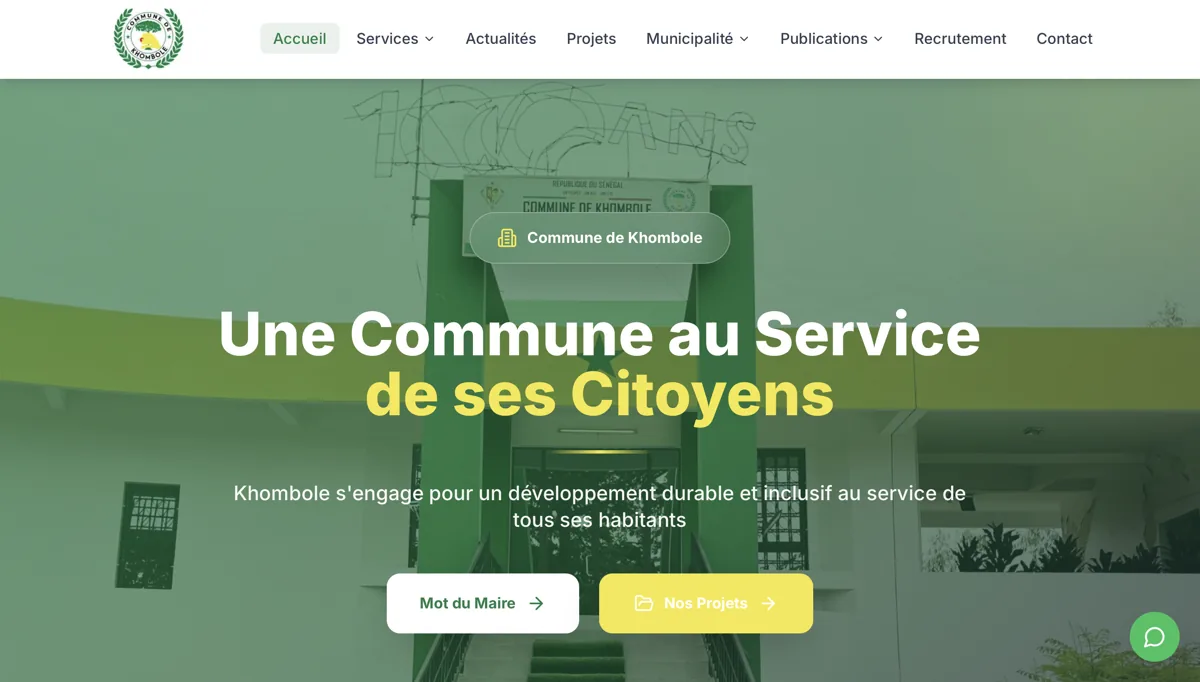 Site Mairie de Khombole