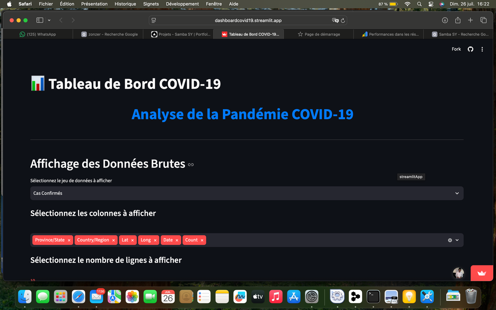 Dashboard COVID-19