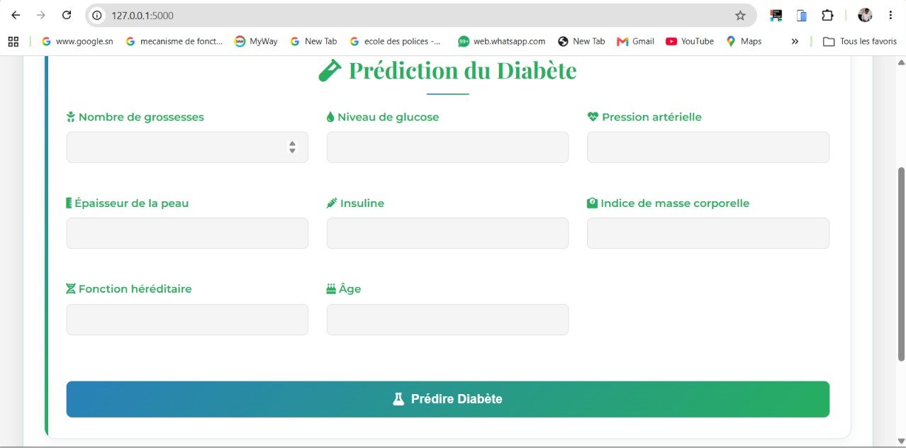 Application de Prédiction du Diabète