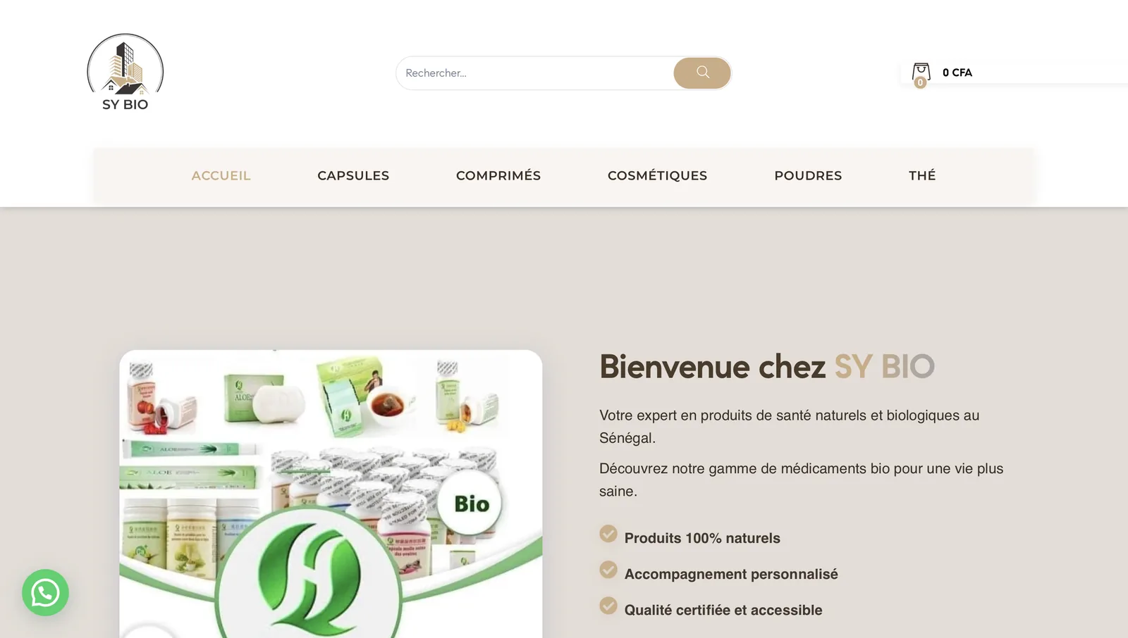 SY BIO - Boutique en Ligne de Produits Naturels