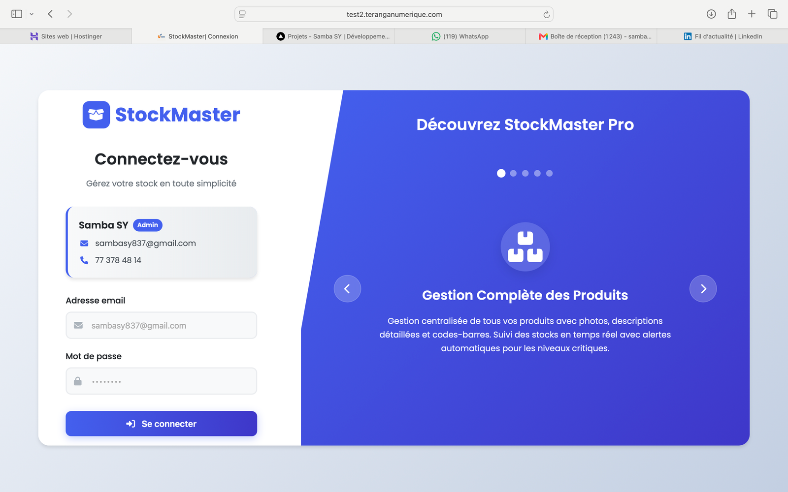 StockMaster - Gestion de Stock Complète