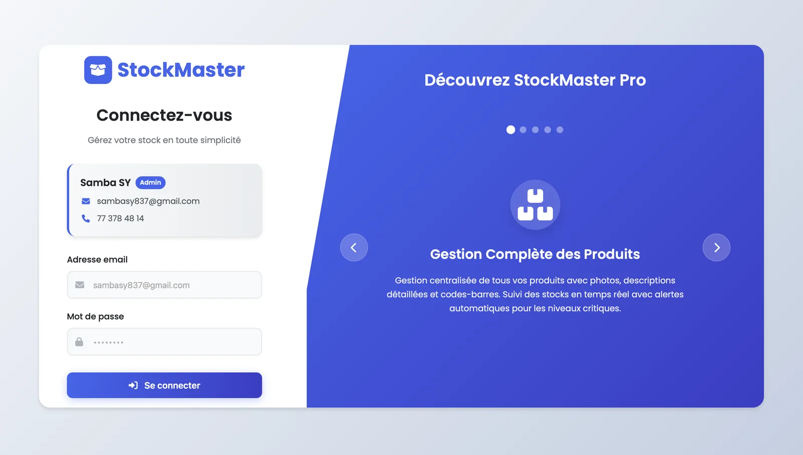 StockMaster - Gestion de Stock Complète