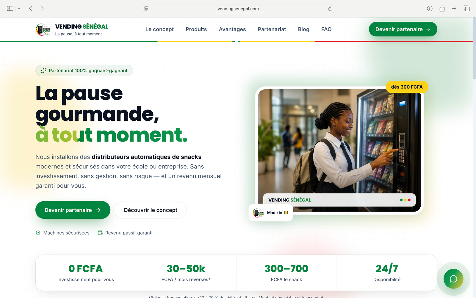 Vending Sénégal - Distributeurs Automatiques de Snacks